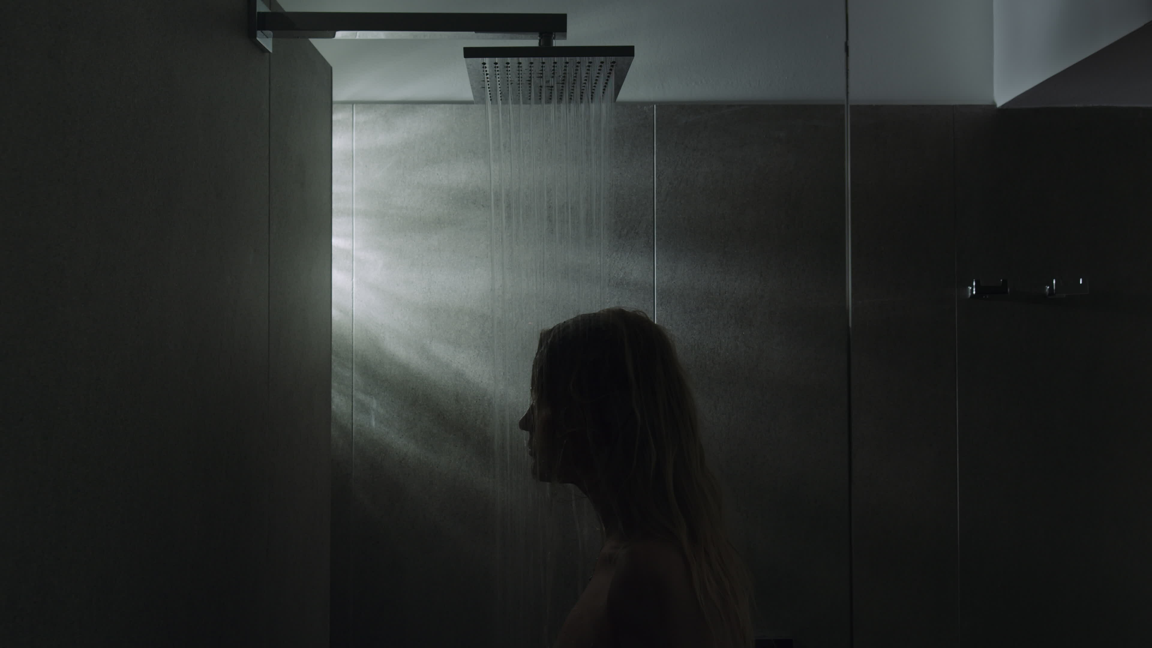 Woman under the shower. Calming down with water 30248433 Stock Video at
