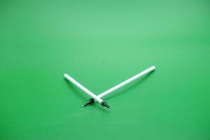 pen refill isolated green background photo