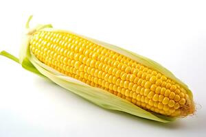 corn isolated on white background. organic healthy, vegetable food. generative ai photo