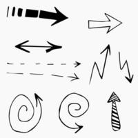 Set of vector arrows pointers isolated objects