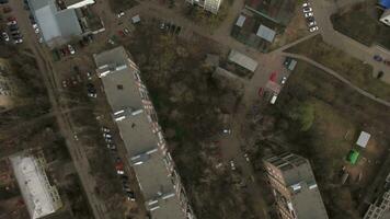 Residential district of Moscow, aerial view video