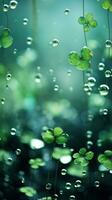 Bokeh lights in shades of green for St. Patricks Day photo