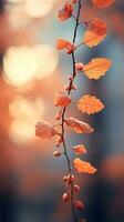 Soft focus autumn leaves in warm hues photo