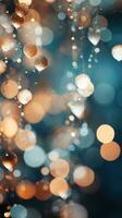 Sparkling Christmas lights in soft focus photo