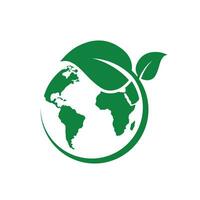 Go green earth. Save earth and ecology icon vector
