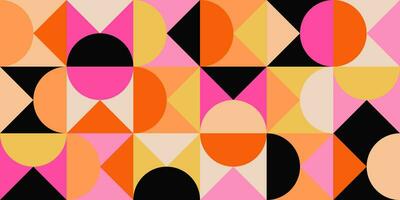 Geometric minimalistic mosaic seamless pattern. Abstract vector for web banner, business presentation, branding, card, invitation, poster, cover, textile print.