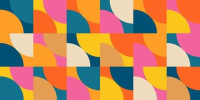 Geometric minimalistic mosaic seamless pattern. Abstract vector for web banner, business presentation, branding, card, invitation, poster, cover, textile print.