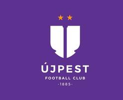 Ujpest FC Symbol Club Logo Greece League Football Abstract Design Vector Illustration With Purple Background