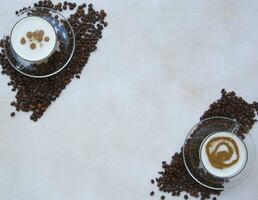 coffee beans and a heart shape in the middle photo