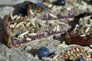 alforfón crostata con arándano mermelada foto