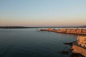 Top view of a harbor photo