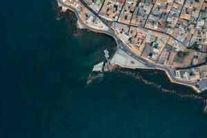 Top view of a harbor photo