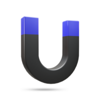 realistisch Magnet ui Symbol 3d Rendern Magnet Symbol png