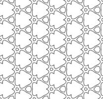 Black and white seamless abstract pattern. Background and backdrop. Grayscale ornamental design. Mosaic ornaments. Vector graphic illustration.