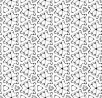 Black and white seamless abstract pattern. Background and backdrop. Grayscale ornamental design. Mosaic ornaments. Vector graphic illustration.