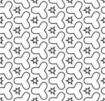 Black and white seamless abstract pattern. Background and backdrop. Grayscale ornamental design. Mosaic ornaments. Vector graphic illustration.