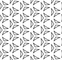 Black and white seamless abstract pattern. Background and backdrop. Grayscale ornamental design. Mosaic ornaments. Vector graphic illustration.