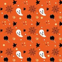 Beautiful Halloween element pattern vector on a dark background.