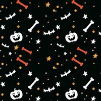 Beautiful Halloween element pattern vector on a dark background.