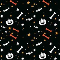 Beautiful Halloween element pattern vector on a dark background.