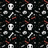 Beautiful Halloween element pattern vector on a dark background.