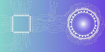 Computer chip Electronic circuit board vector for technology and finance concept and education for future