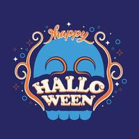 Colored Happy halloween lettering background Vector