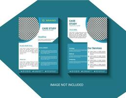 professional case study design template vector