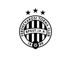 ferencvarosi tc club símbolo logo negro Hungría liga fútbol americano resumen diseño vector ilustración