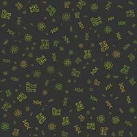 Chemistry random pattern on dark background. Scientific Background.Solid color vector