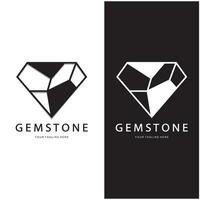 lujo polígono diamante cristal línea arte, gema, piedra preciosa esmeralda, jade, diamante, oro, y precioso joyería logo diseño vector