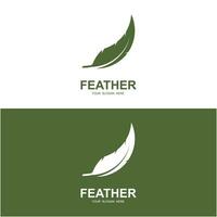 author's feather logo vector icon illustration design