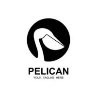 pelican bird logo vector icon illustration design