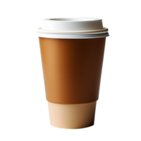 Paper coffee cup on transparent background, created with generative AI png