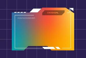 Futuristic pop up interface illustration. Video overlay element. vector