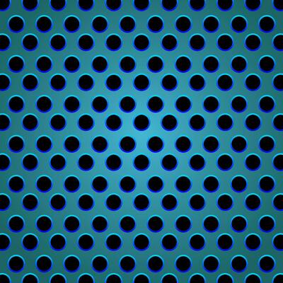 Blue And Black Metal Grid With Round Cell Background