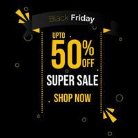 Black Friday Super Sale Banner vector