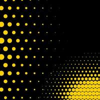 Yellow And Black Halftone Background vector