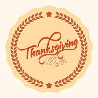 Thanksgiving Day Vintage Label vector