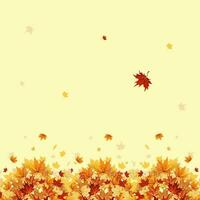 Autumn falling leaves retro style vector