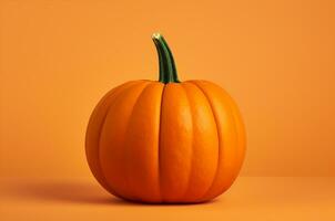 Thanksgiving and the Harvest Feast. minimalist pumpkin. Generative AI photo