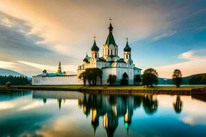 the church of the holy cross in the city of kazan. AI-Generated photo