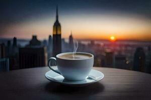 coffee, the city, the cityscape, the city, the cityscape, the city. AI-Generated photo