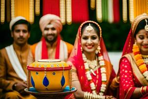 indian wedding ceremony in delhi. AI-Generated photo