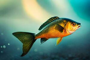 un pescado nadando en el agua. generado por ai foto