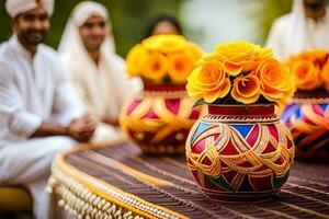 indian wedding decor ideas. AI-Generated photo
