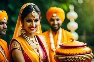 indian wedding in delhi. AI-Generated photo