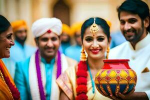 el Boda de el año, jaipur, fotografía, el Boda brigada. generado por ai foto