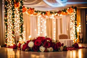 wedding decor ideas for a grand wedding. AI-Generated photo