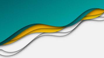 beautiful wave overlap, dynamic shape element papercut background vector